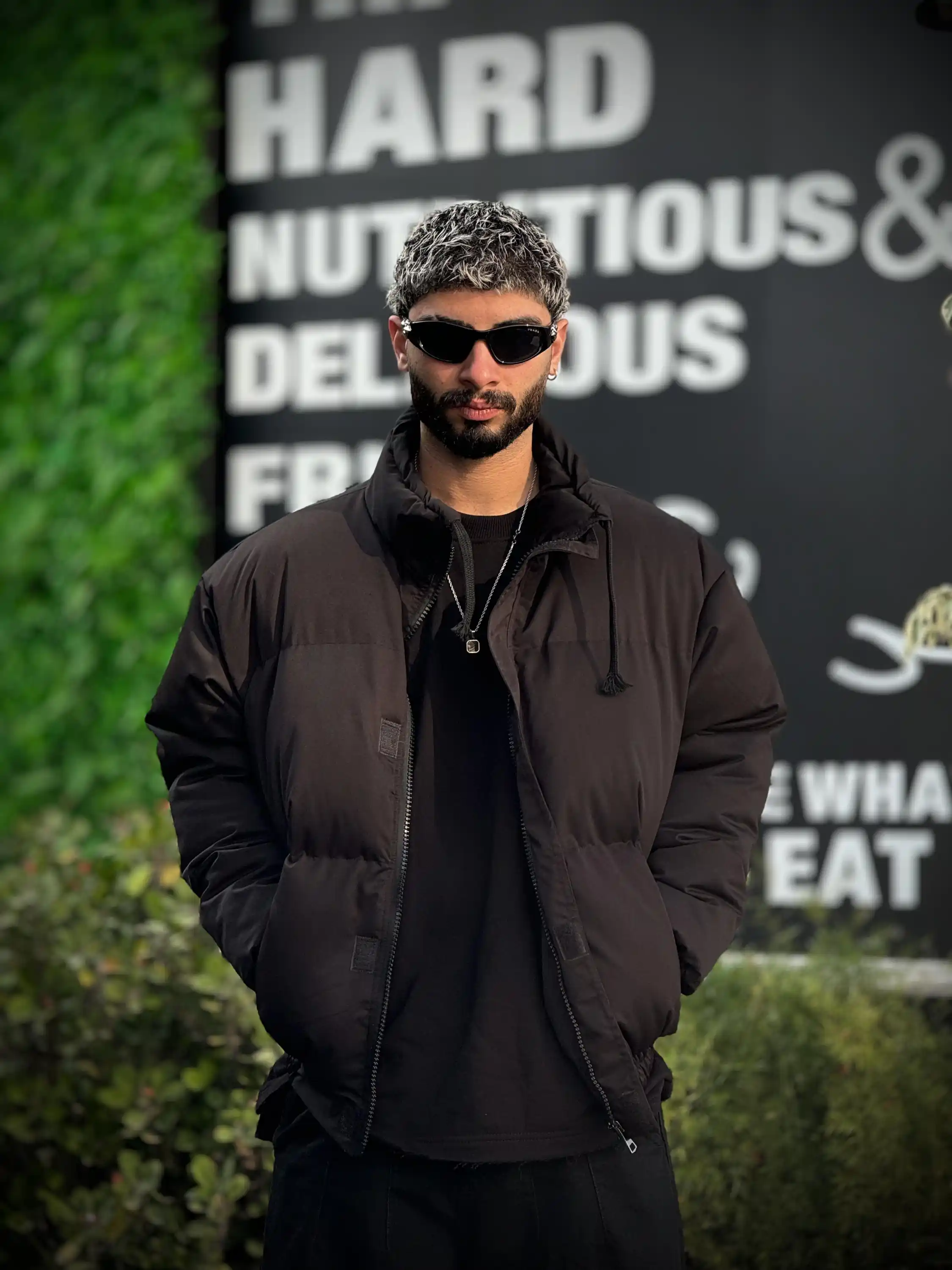 کاپشن باکسی مردانه با آستر الیاف صنعتی