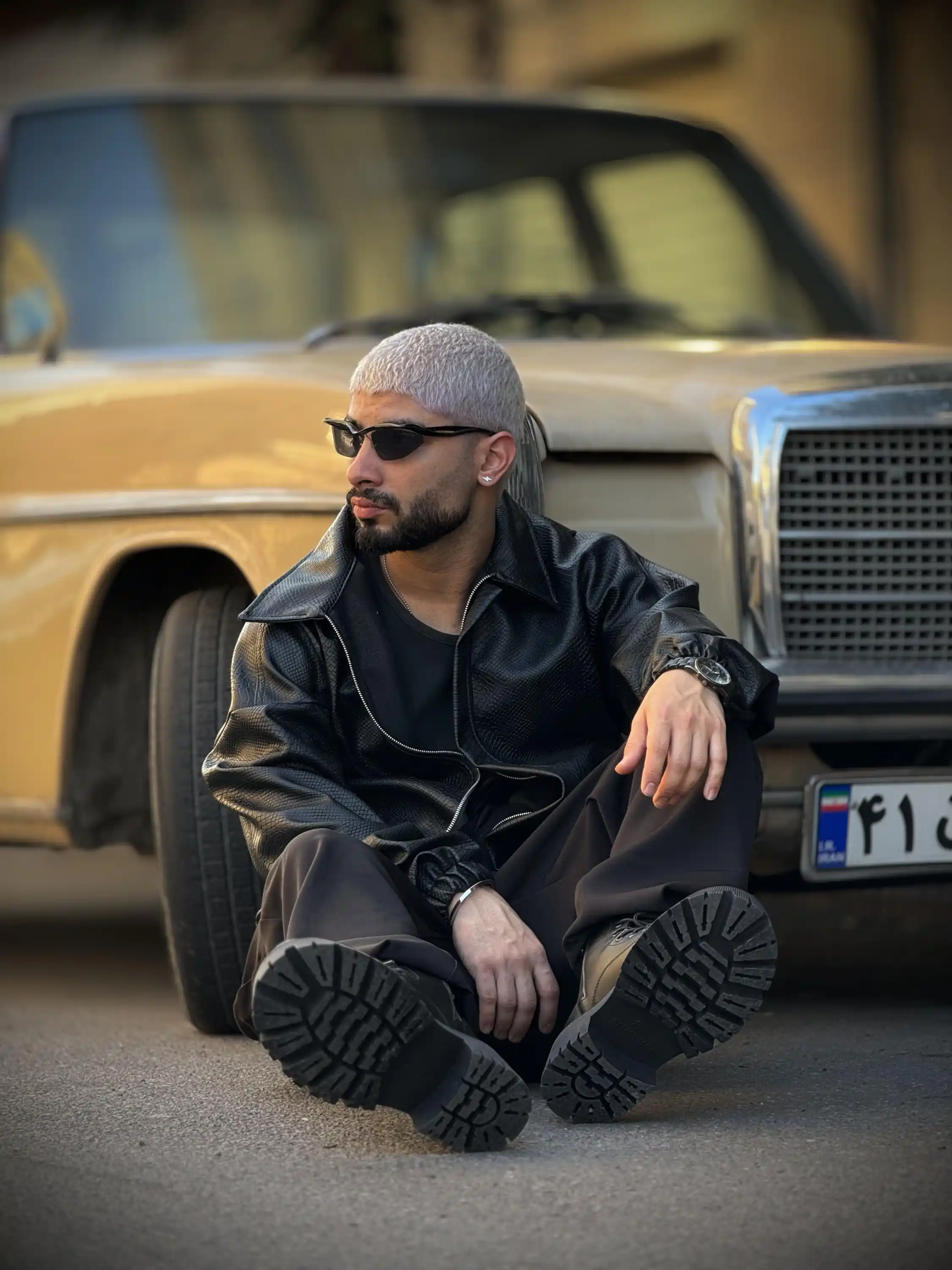 کاپشن چرم صنعتی مردانه کد2