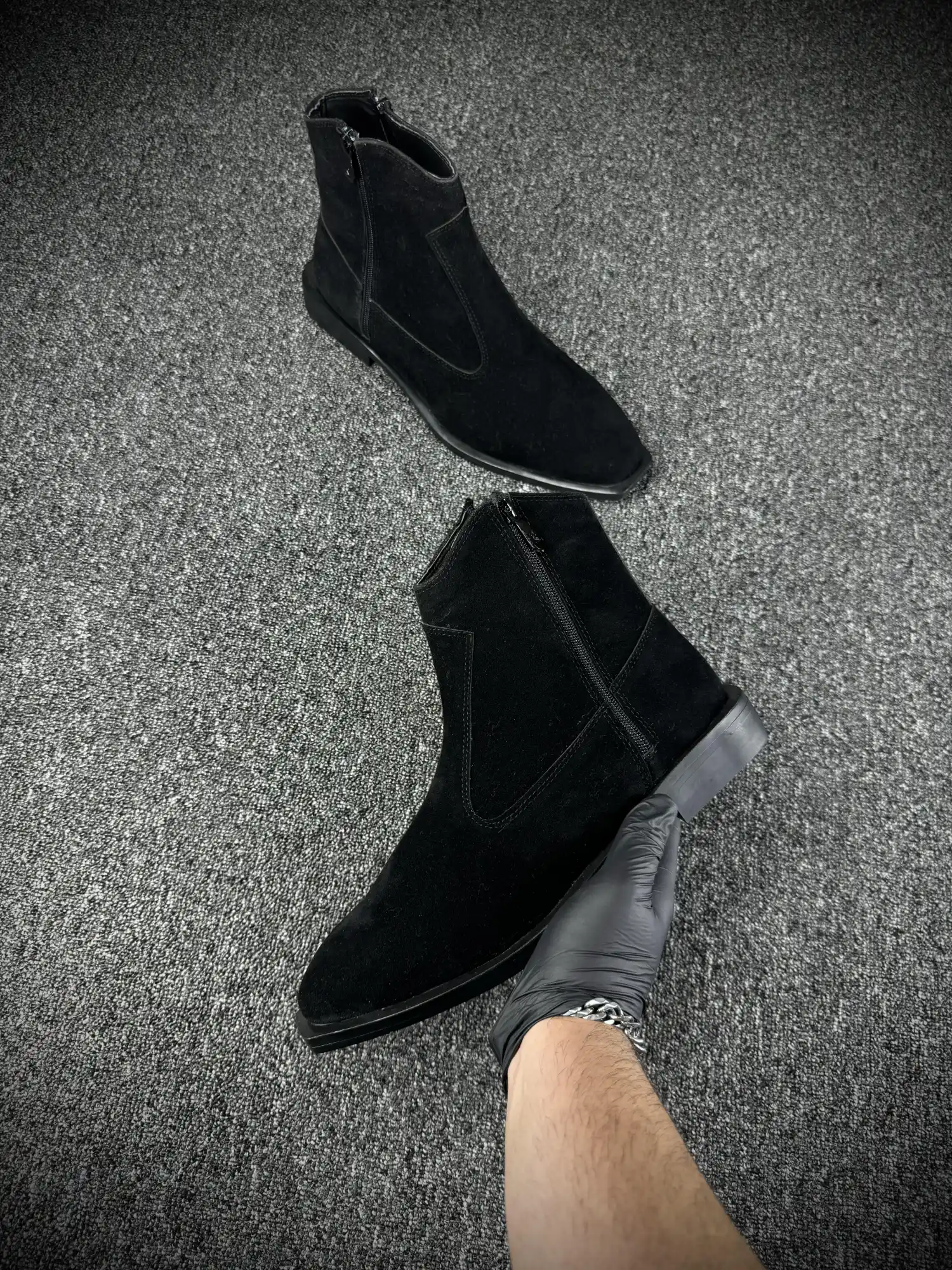 نیم بوت بغل زیپ جیر